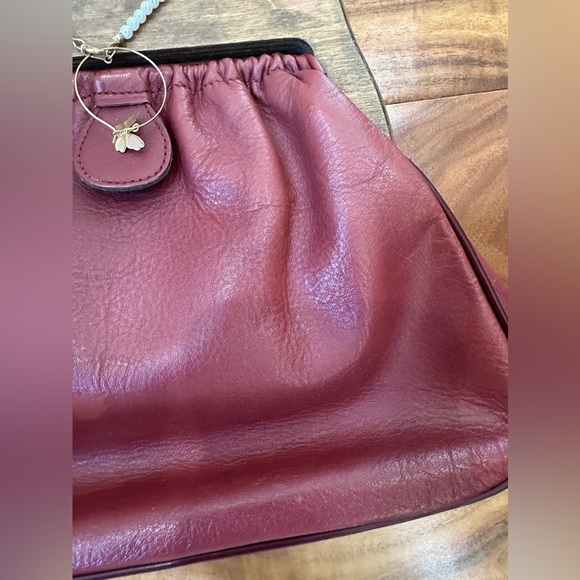 Vintage Oxblood Wooden Aigner Shoulder bag that has been Birkenfied - Picture 8 of 14